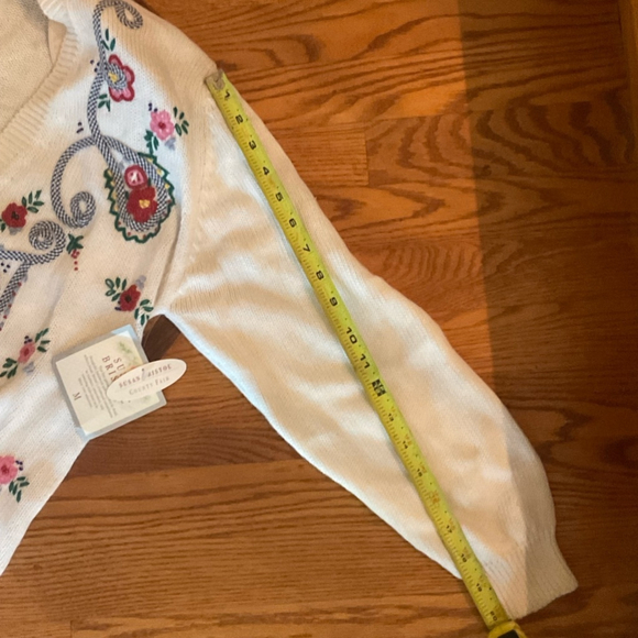 Women's Susan Bristol Cardigan Sweater M White Multi - Picture 9 of 13